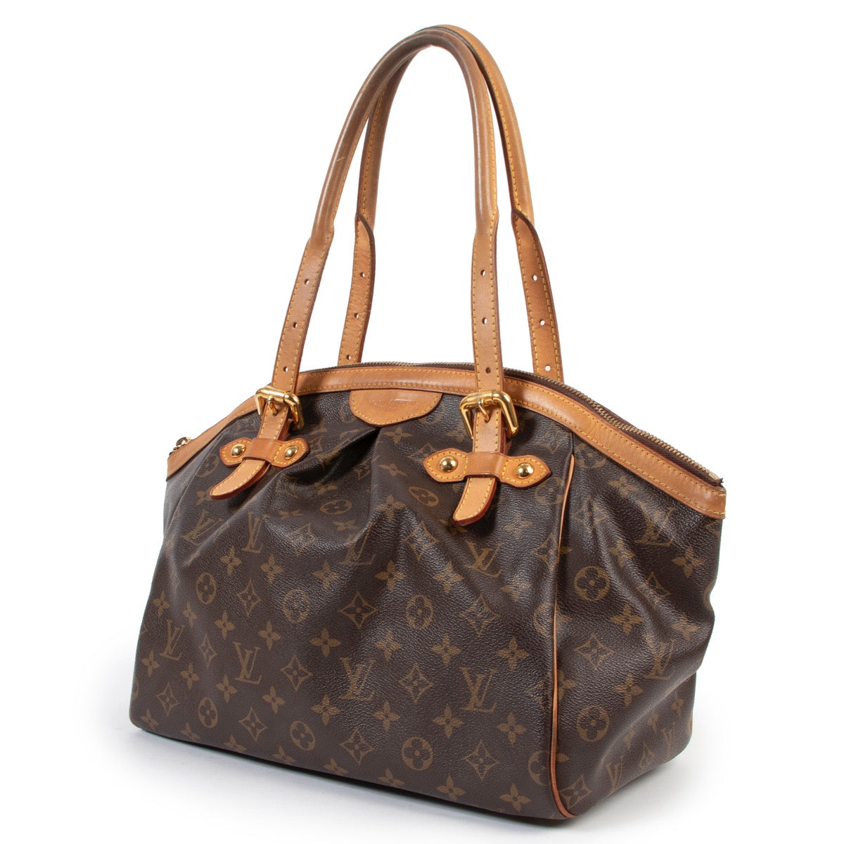 shop safe online 100% authentic second hand Louis Vuitton Monogram Tivoli GM Shoulder bag in very good condition at Labellov in Antwerp.