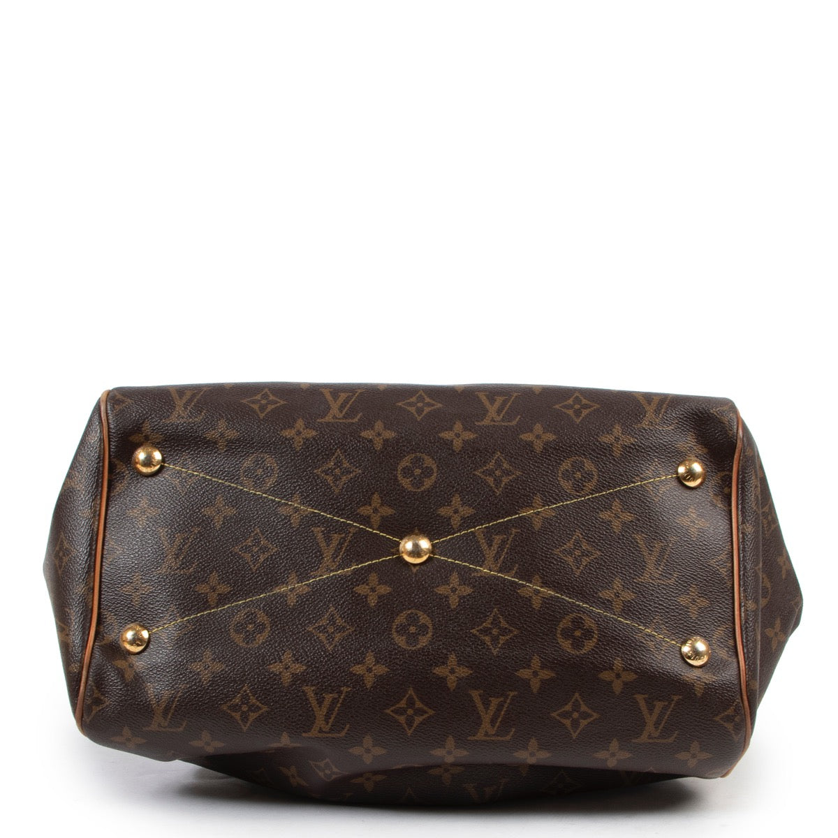 shop safe online 100% authentic second hand Louis Vuitton Monogram Tivoli GM Shoulder bag in very good condition at Labellov in Antwerp.