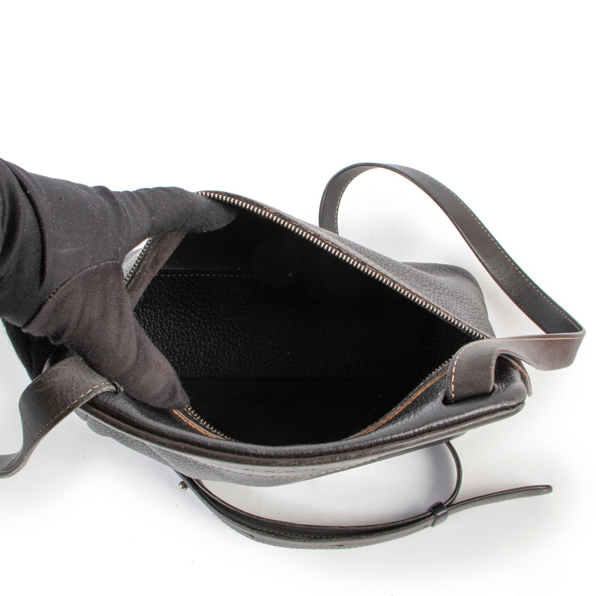 Delvaux Black Leather Shoulder Bag
