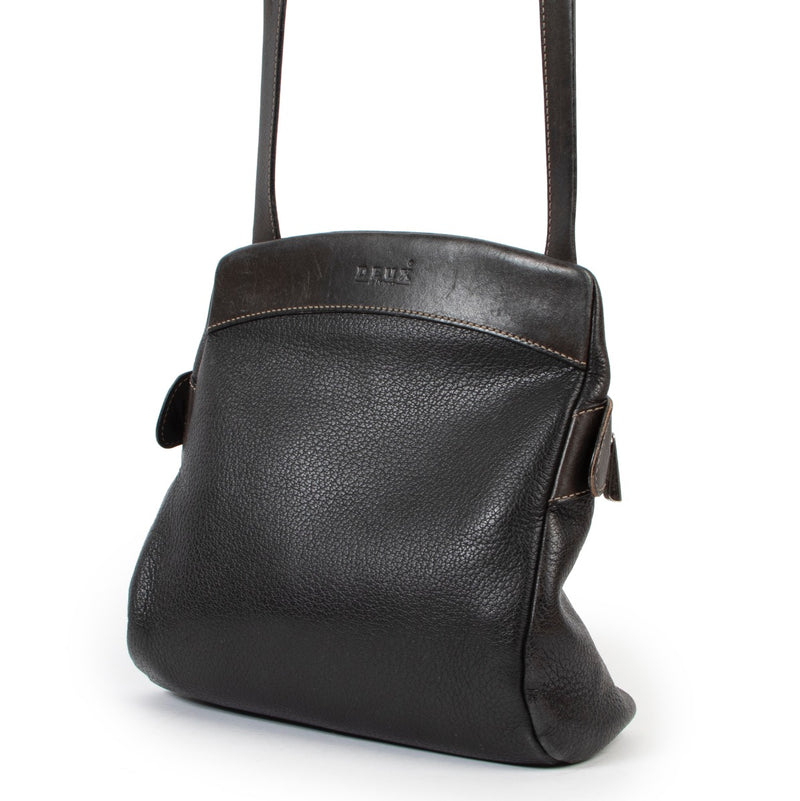 Delvaux Zwart Leren Schoudertas