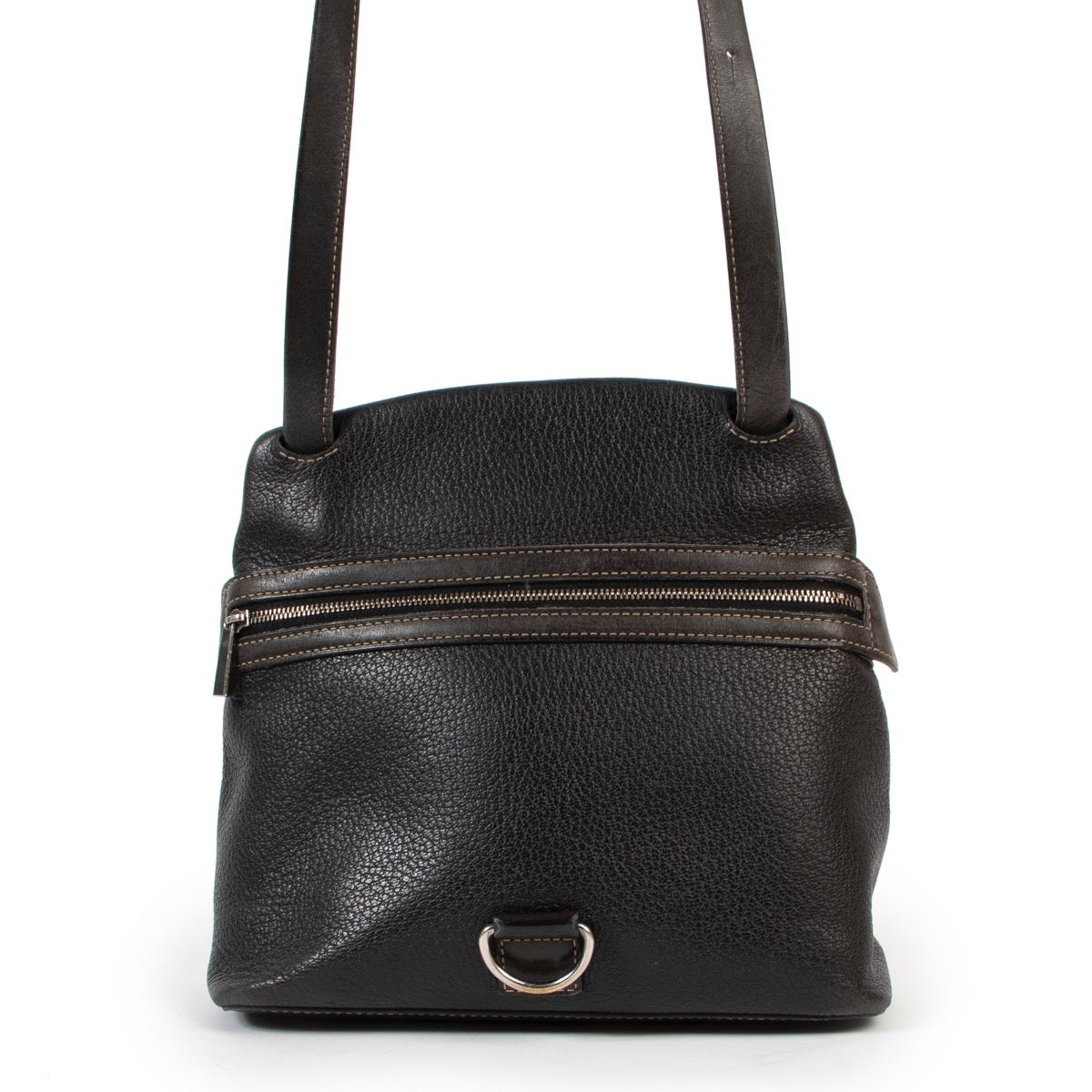 Delvaux Black Leather Shoulder Bag