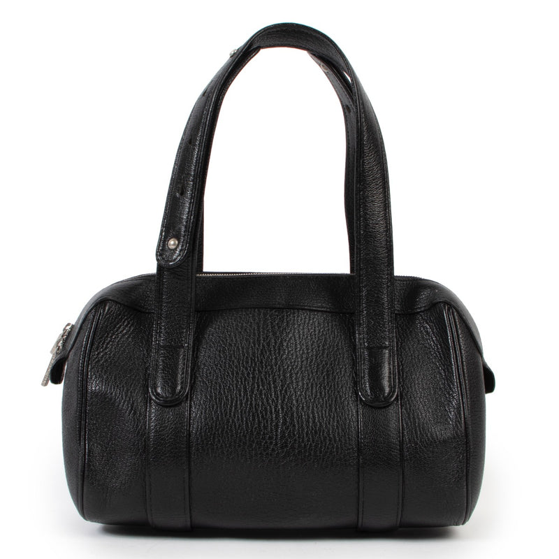 Delvaux Zwart Geitenleer Loft Schoudertas