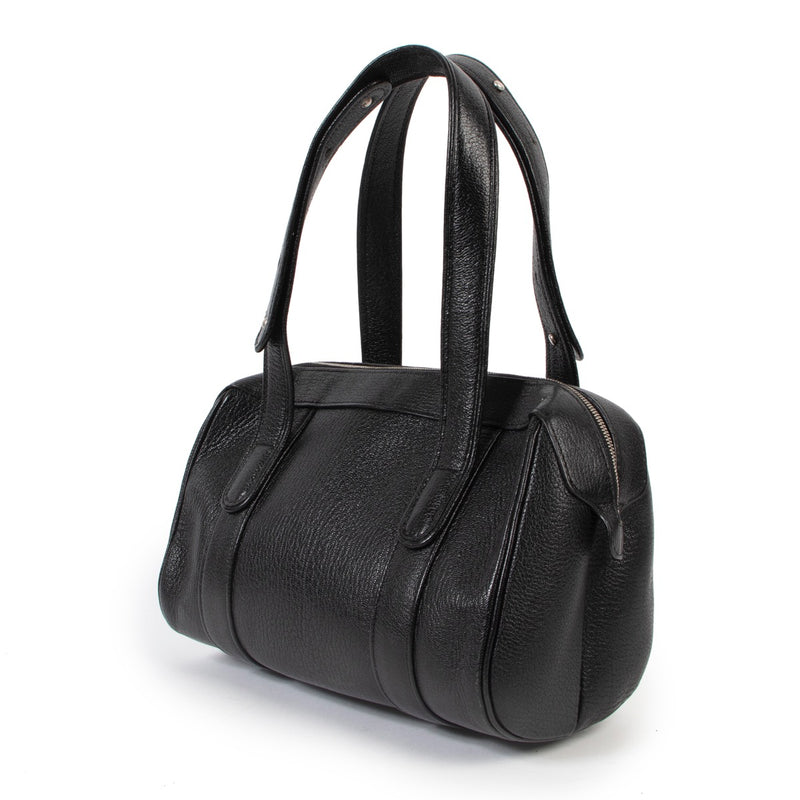 Delvaux Zwart Geitenleer Loft Schoudertas