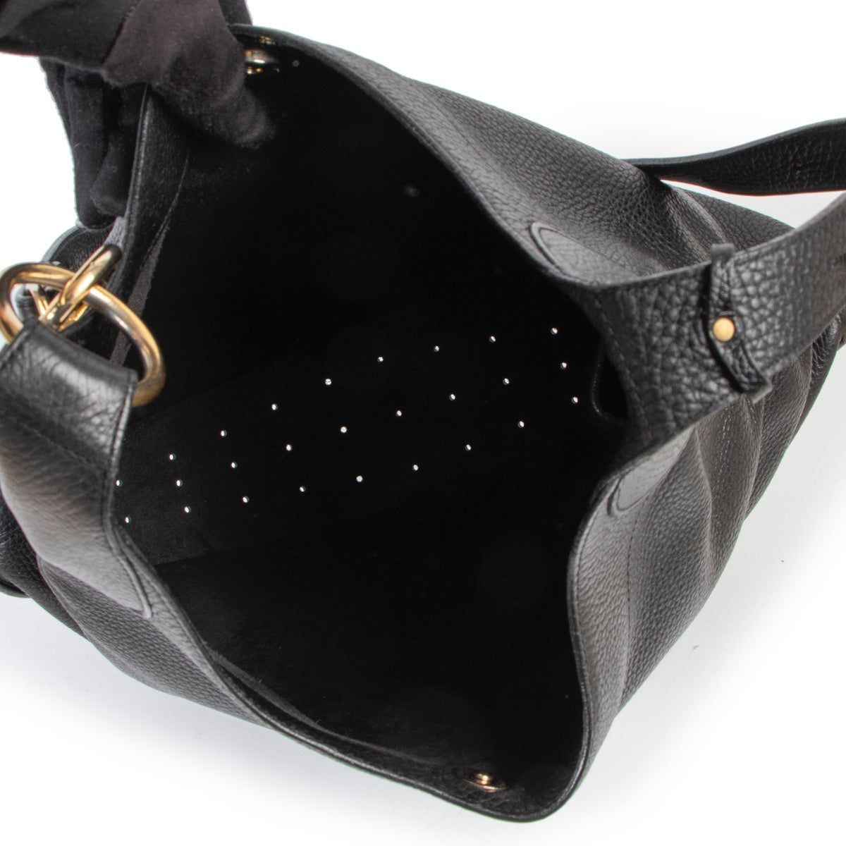 Delvaux Satan Black Shoulder Bag