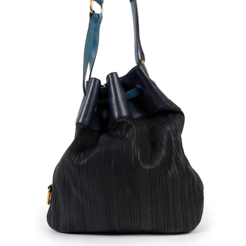 Delvaux Blue Sommelier Toile De Cuir Crossbody