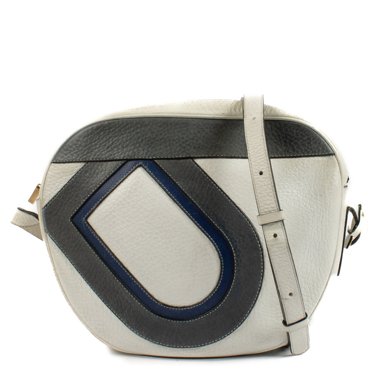 Delvaux White and Blue Debardeur Bag