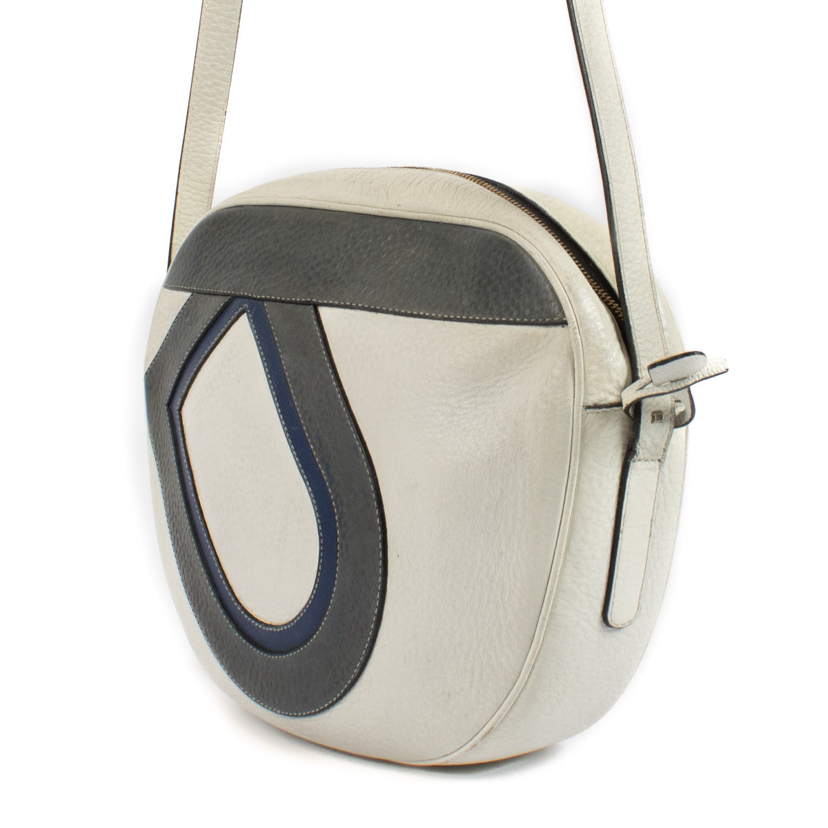 Delvaux White and Blue Crossbody Bag