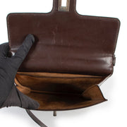 Delvaux Brown Leather Top Handle for sale on Labellov 2nd hand designer site for vintage bags