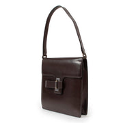 Delvaux Brown Leather Top Handle for sale on Labellov 2nd hand designer site for vintage bags