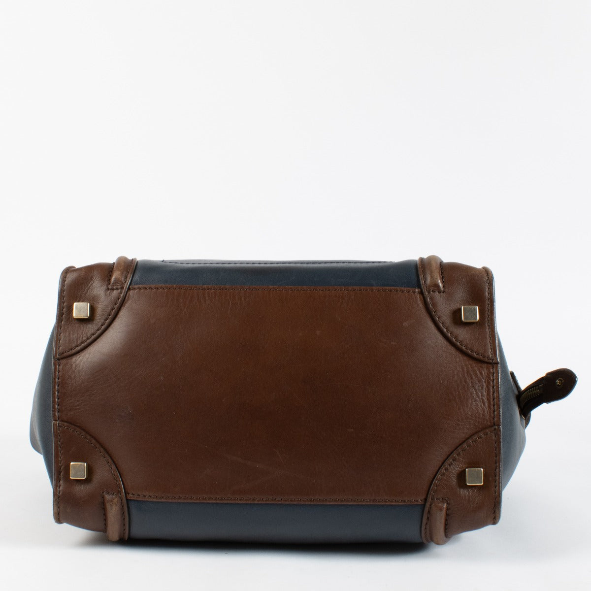 Céline Bruine en Marineblauwe Mini Luggage Bag