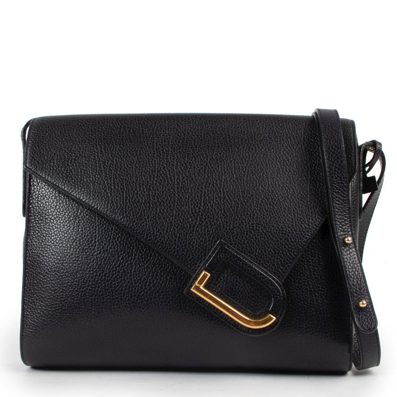 Shop safe online 100% authentic second hand Delvaux Blue Shoulder bag in very good condition at Labellov in Antwerp.