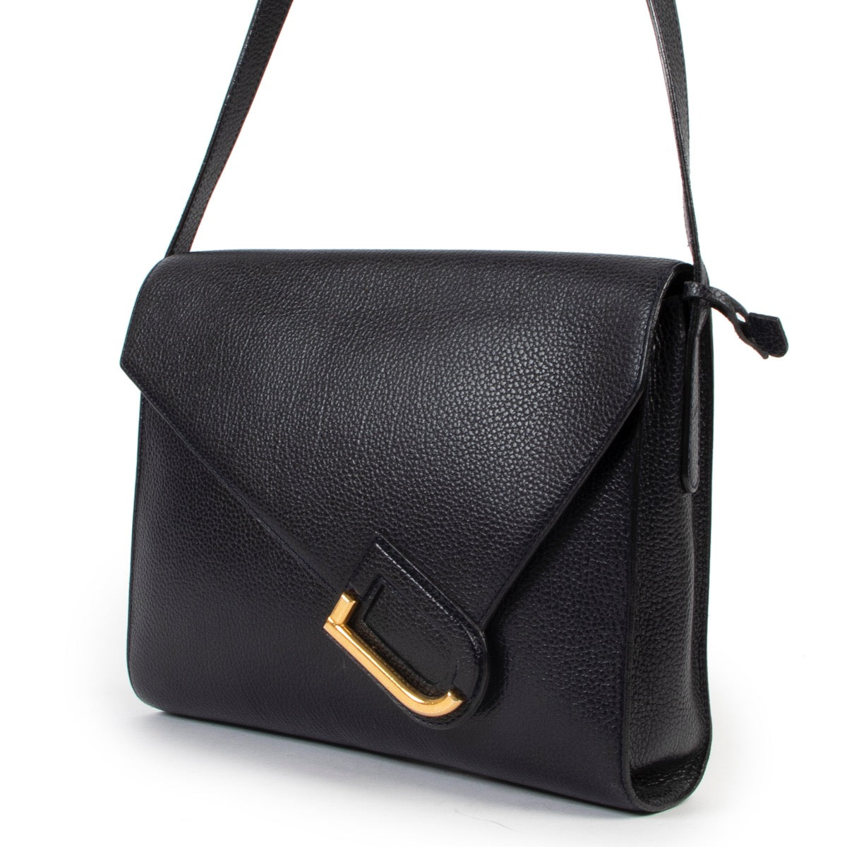 Shop safe online 100% authentic second hand Delvaux Blue Shoulder bag in very good condition at Labellov in Antwerp.