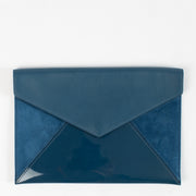 Delvaux Bleu de Prusse Ambigu Pochette Polo Clutch