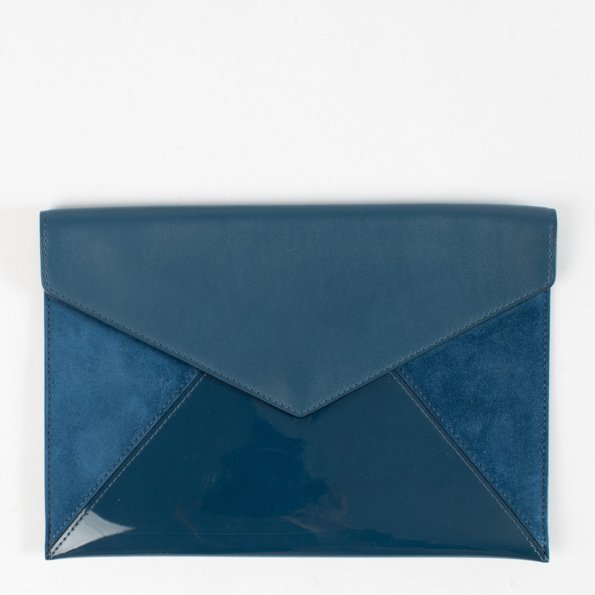 Delvaux Bleu de Prusse Ambigu Pochette Polo Clutch