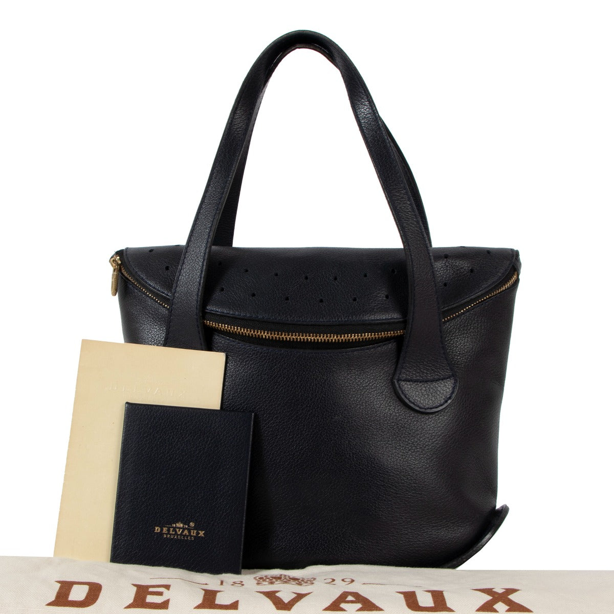 Delvaux Blue Leather Songe Mini Handbag