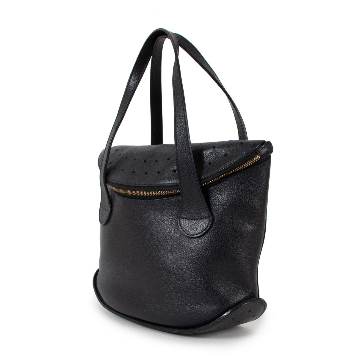 Mini sac Delvaux Songe en cuir bleu