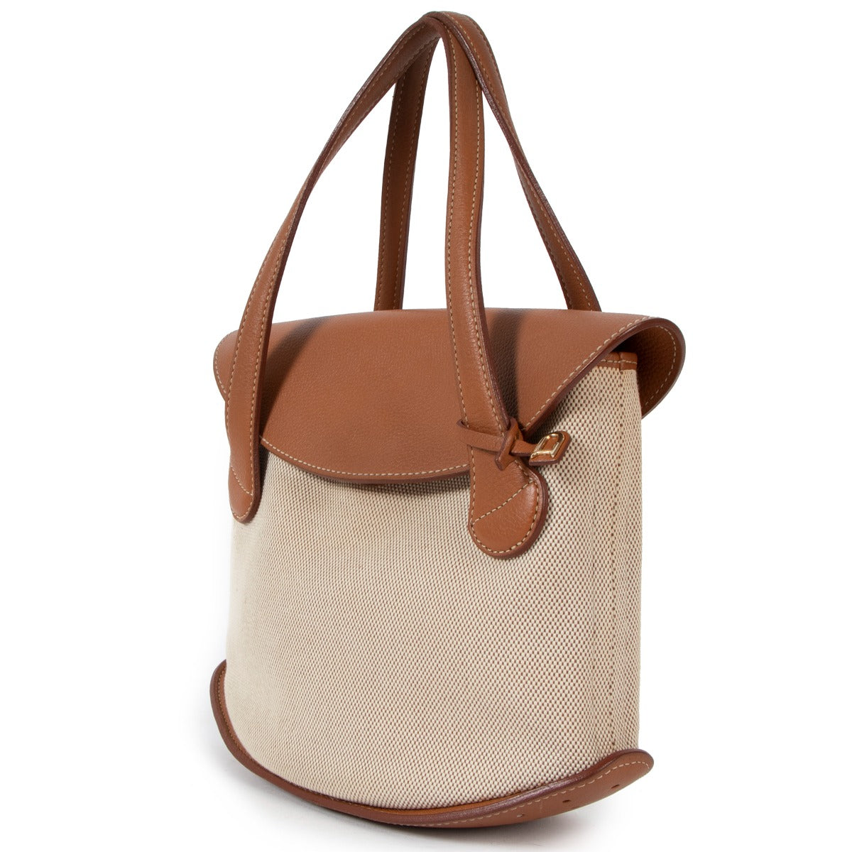Delvaux Fauve Toile Songe Mini Handbag