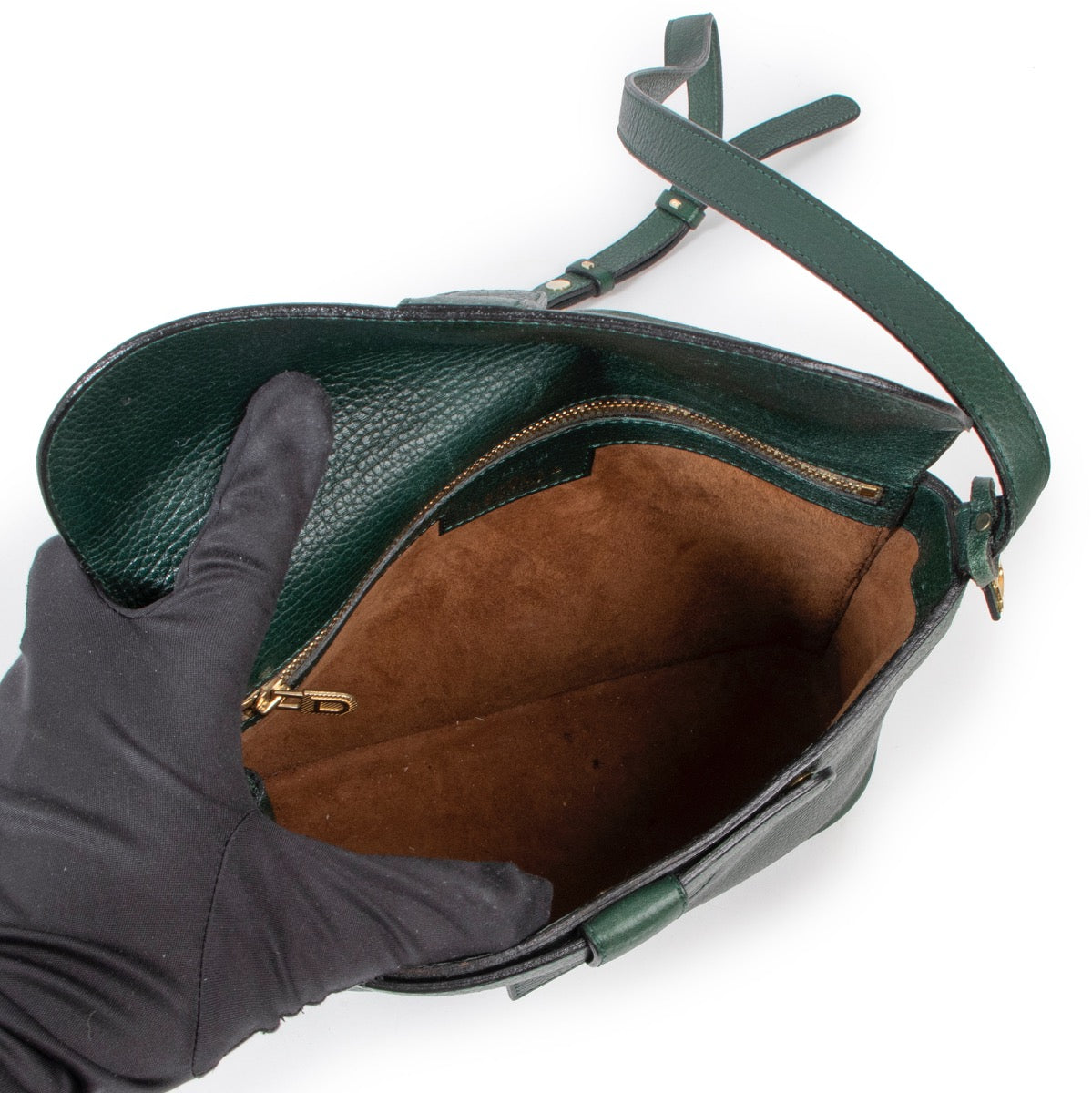 Buy an authentic second hand Delvaux Green Vintage Crossbody Bag in very good condition at Labellov.com