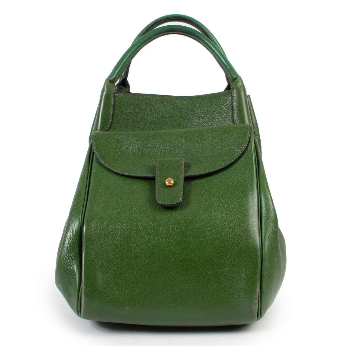 Shop safe online 100% authentic second hand Delvaux Green Shoulder bag in very good condition at the right price at Labellov in Antwerp.