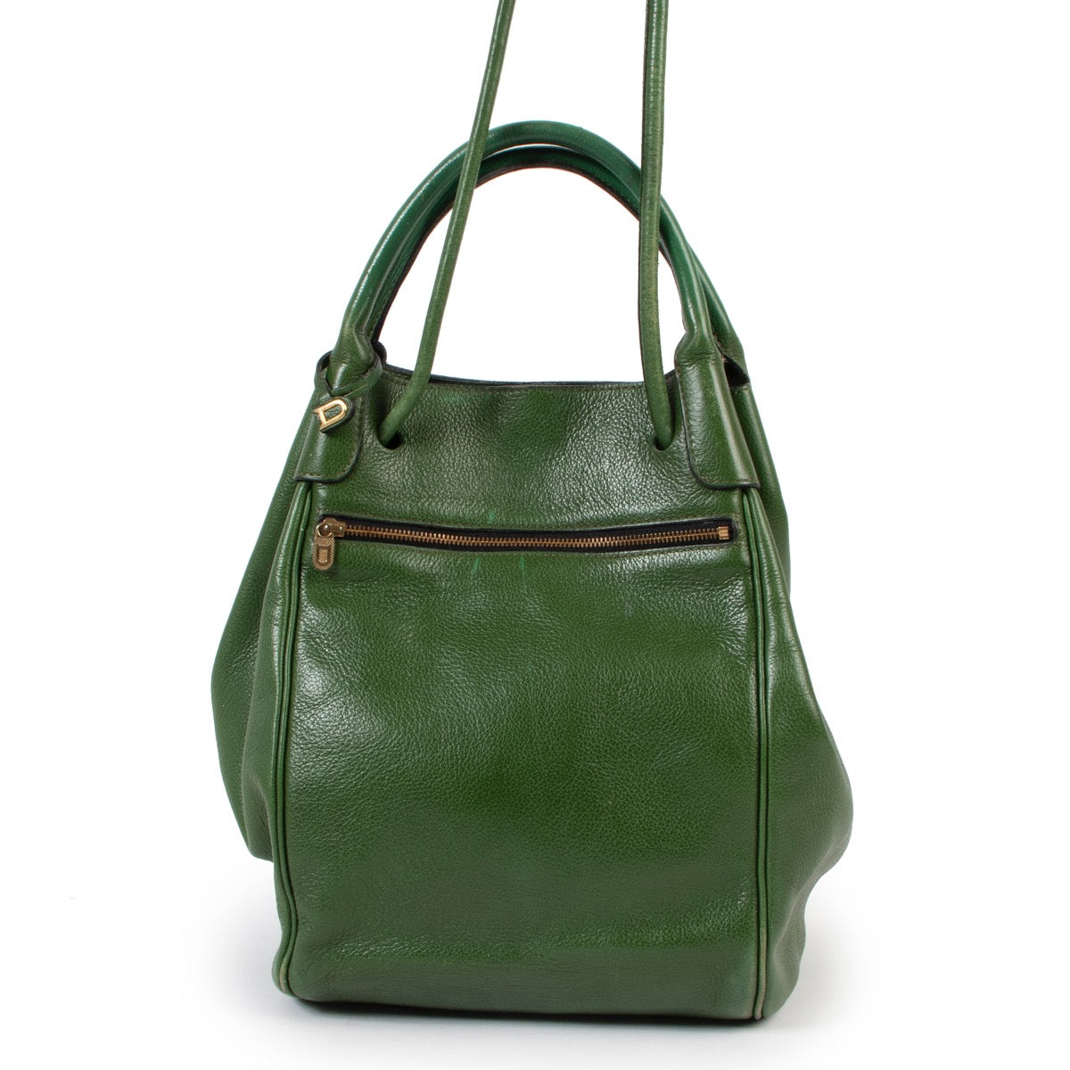 Shop safe online 100% authentic second hand Delvaux Green Shoulder bag in very good condition at the right price at Labellov in Antwerp.