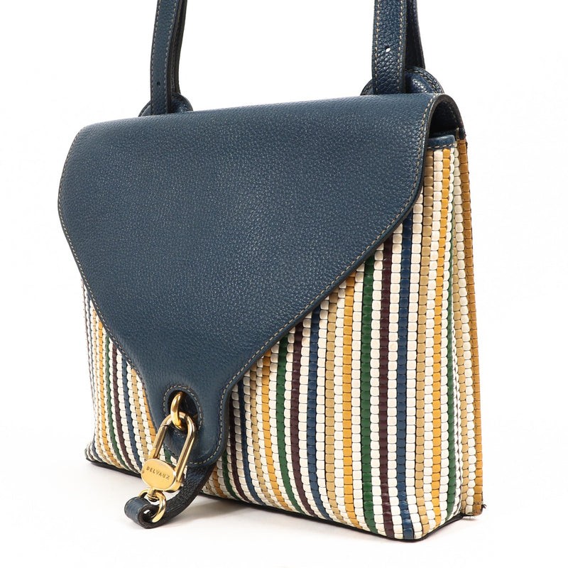 Delvaux Goutte GM Toile de Cuir Crocus Crossbody Bag
