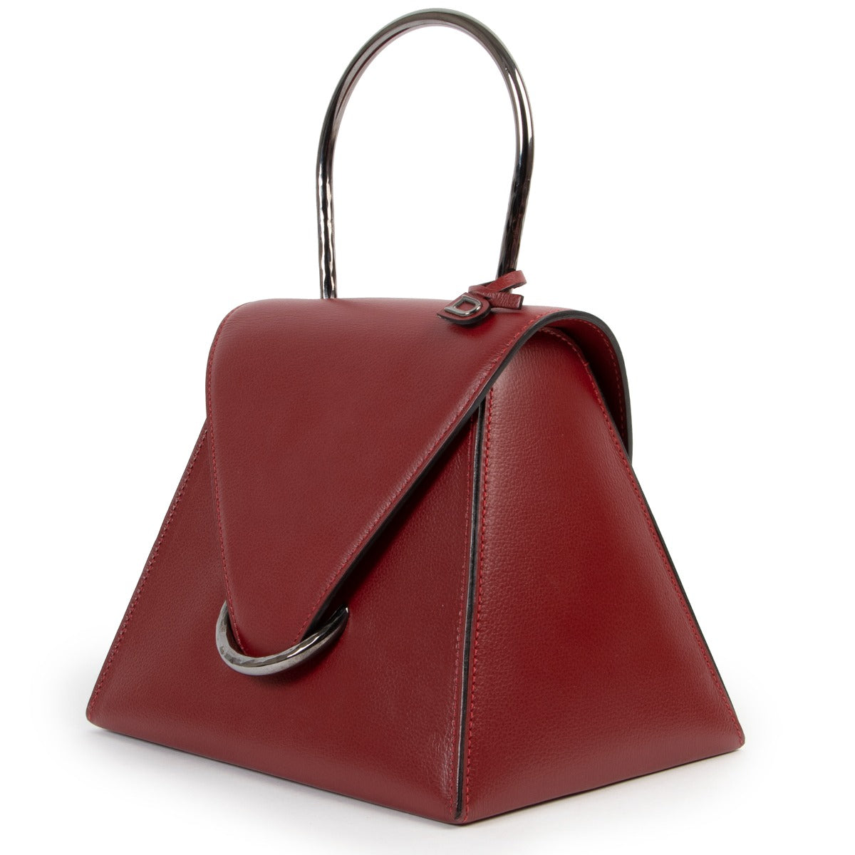 Shop authentic second hand luxury designer Delvaux UT Red Metal Top Handle Bag at Labellov