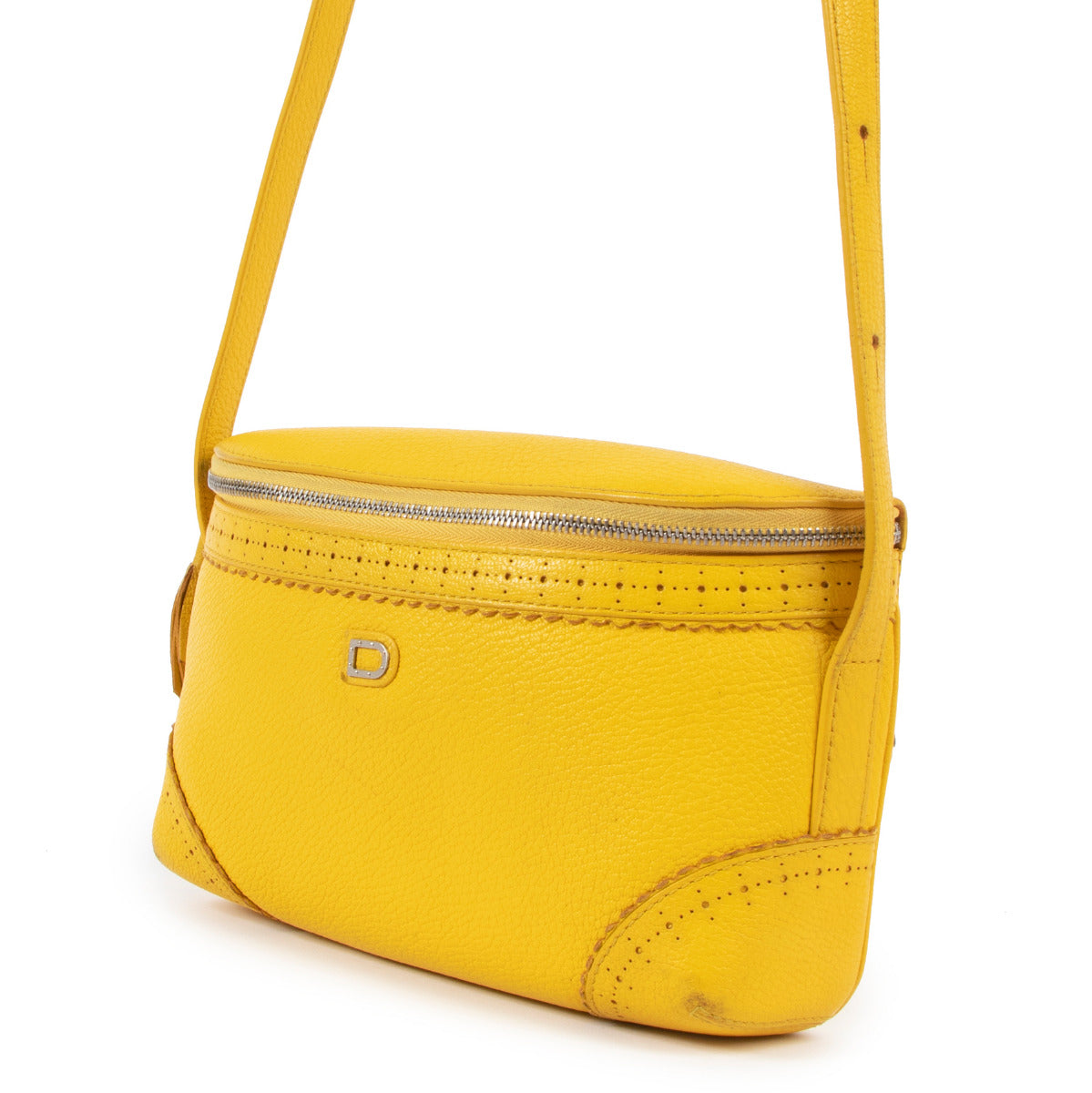 Delvaux Marie PM Yellow Chèvre Glaceé Souple Crossbody Bag