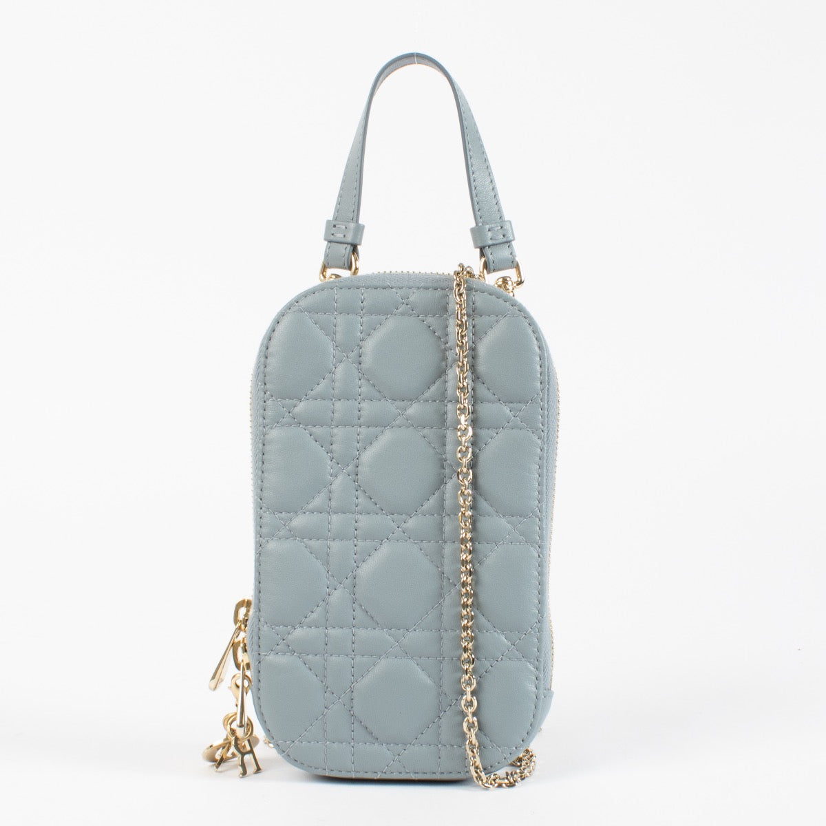 Dior Cannage Quilted Leather Micro Vanity Telefoontasje