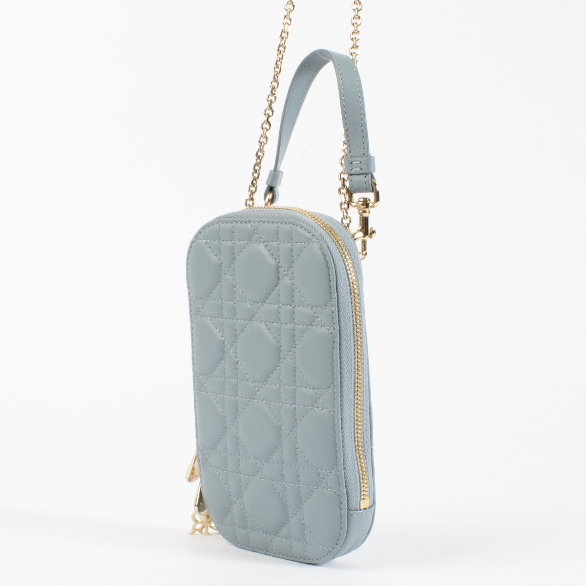 Dior Cannage Quilted Leather Micro Vanity Telefoontasje
