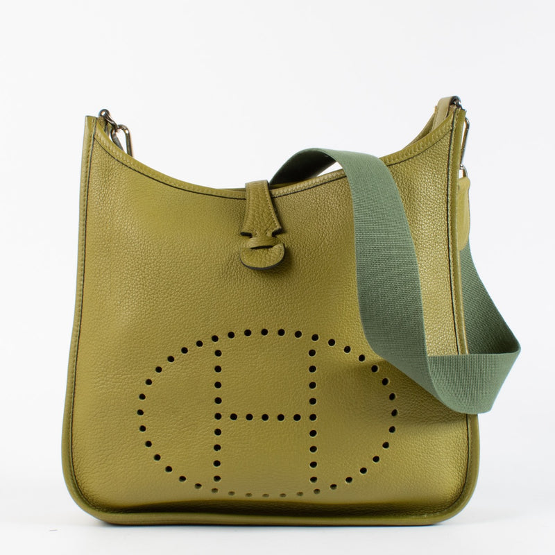 Hermès Evelyne I 29 Vert Anis Clemence PHW
