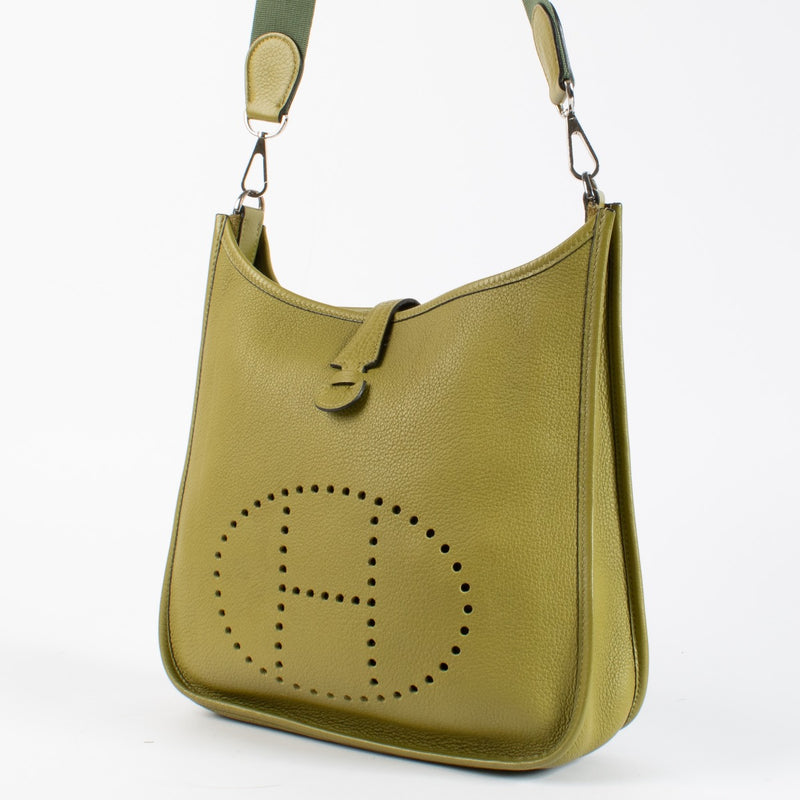 Hermès Evelyne I 29 Vert Anis Clemence PHW