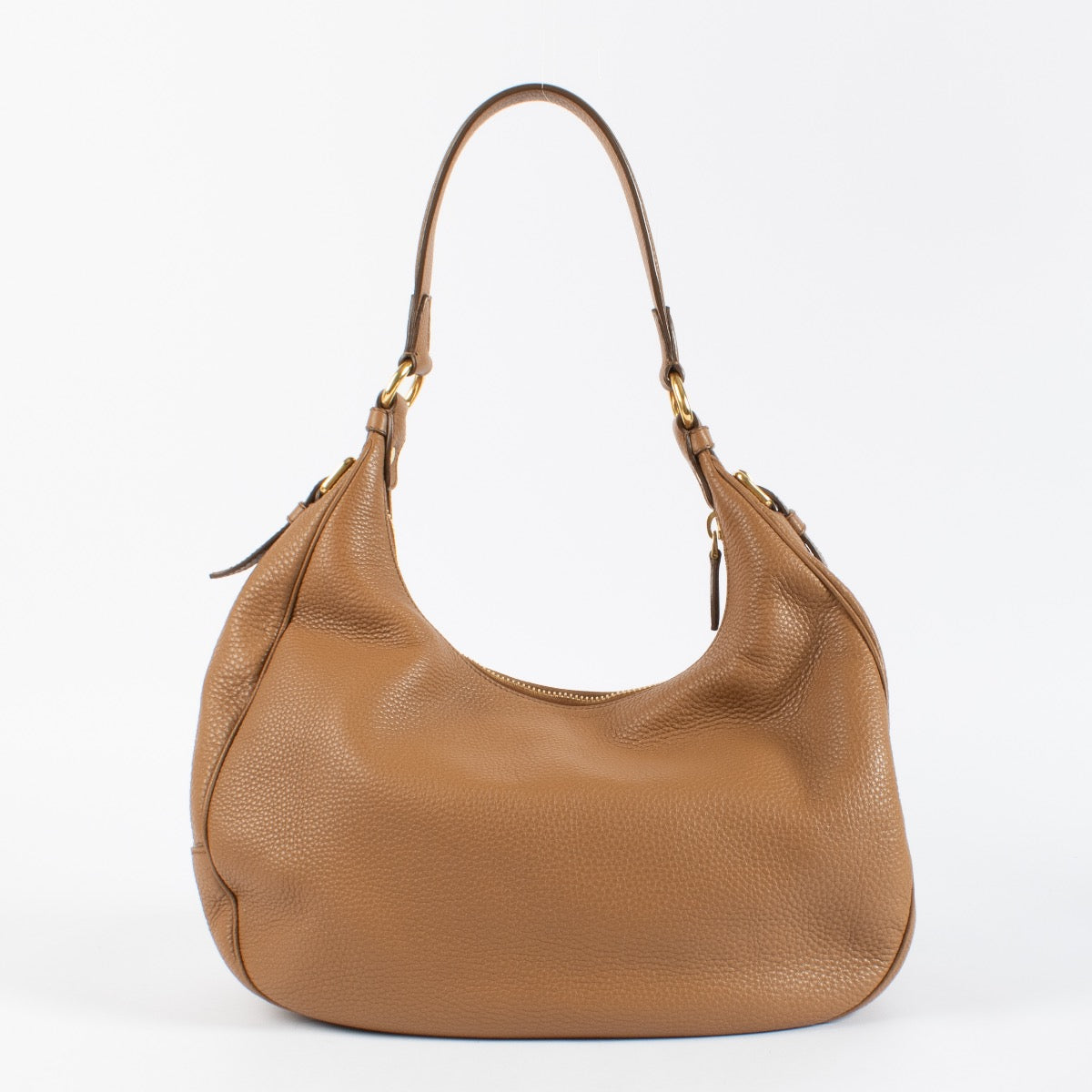 shop 100% authentic second hand Prada Brown Daino Leather Shoulder Bag on Labellov.com