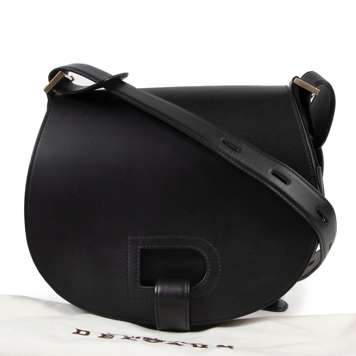 Sac bandoulière Delvaux Kate noir