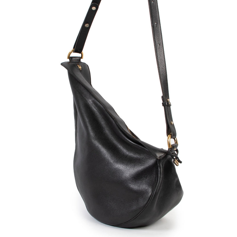 Shop safe online 100% authentic second hand Delvaux Black Leather Acacia Crossbody Bag at Labellov in Antwerp.