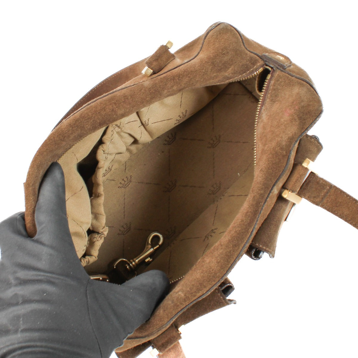 Sac Audrey Delvaux Marron Veau Velours