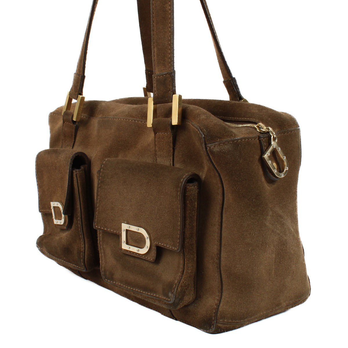 Sac Audrey Delvaux Marron Veau Velours