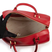 Vintage Delvaux Red Louise Boston handle in good condition on Labellov website for 2nd hand designers
