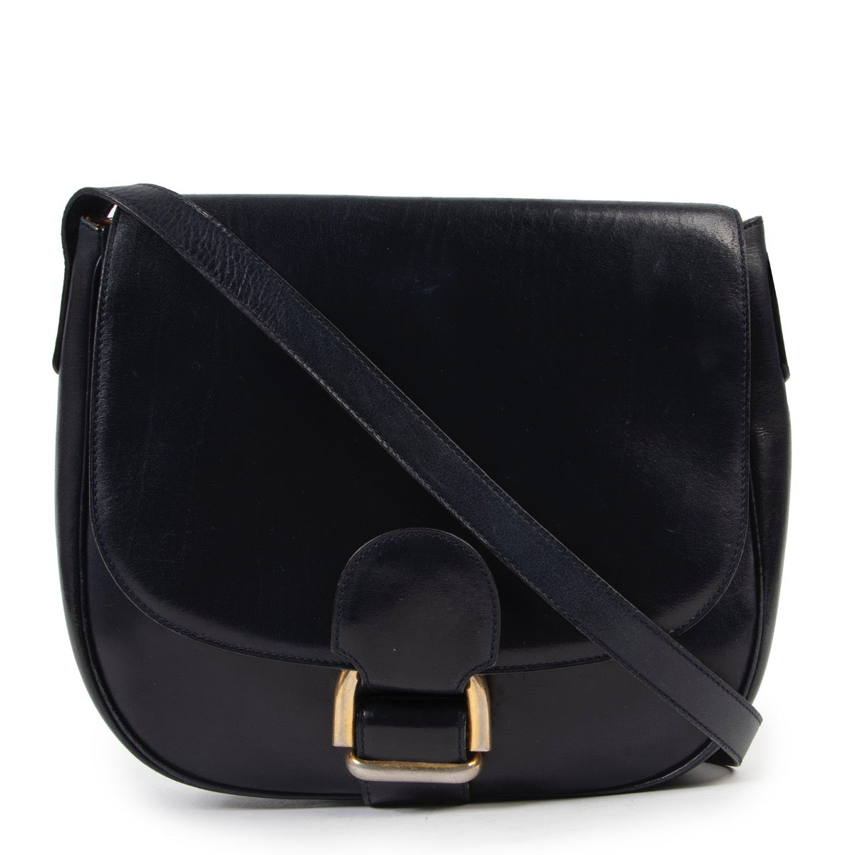 Delvaux Black Poirier Shoulder Bag shop safe online