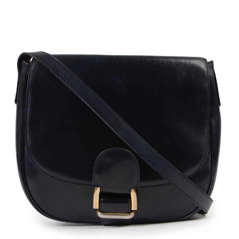 Delvaux Black Poirier Shoulder Bag shop safe online