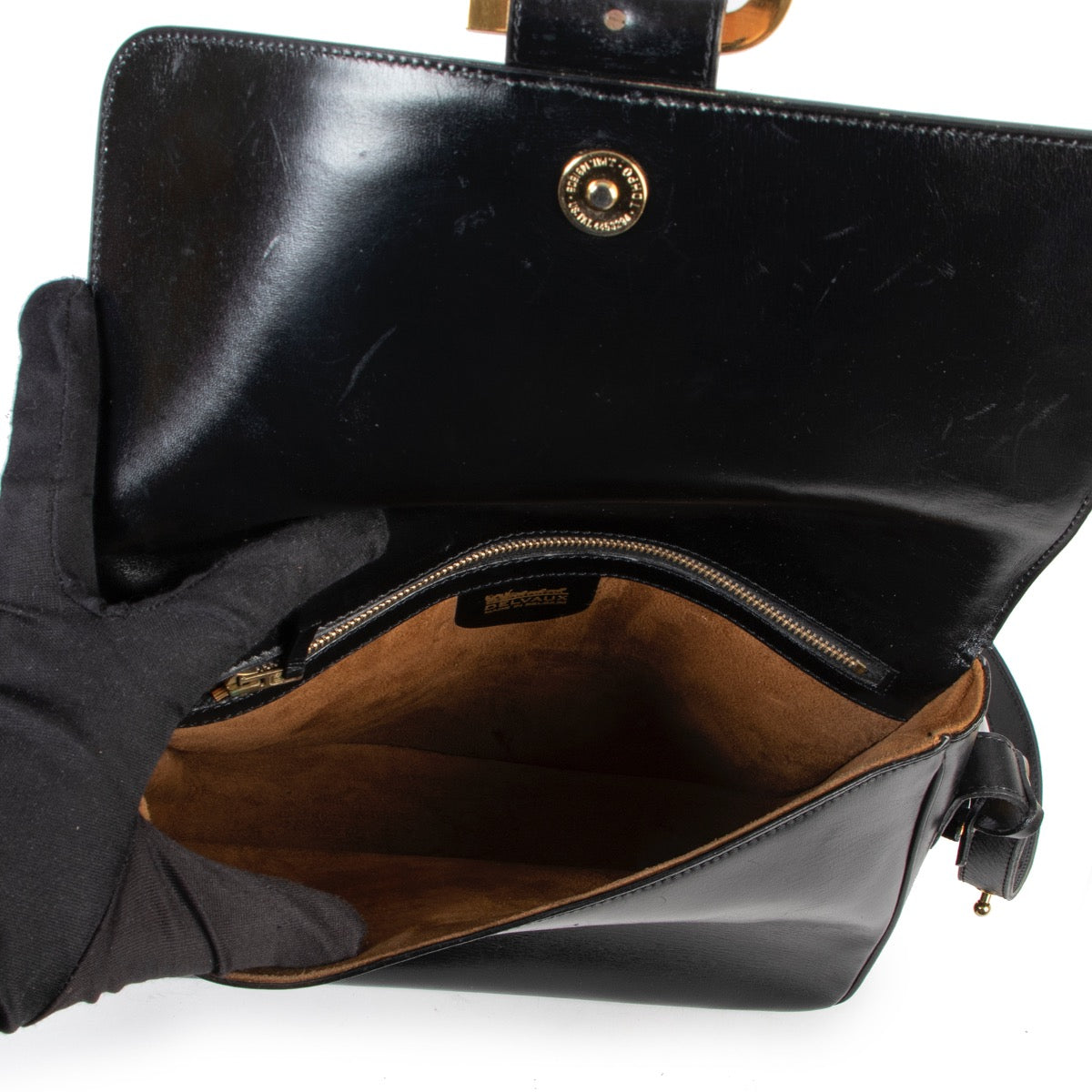 Delvaux Black Poirier Shoulder Bag
