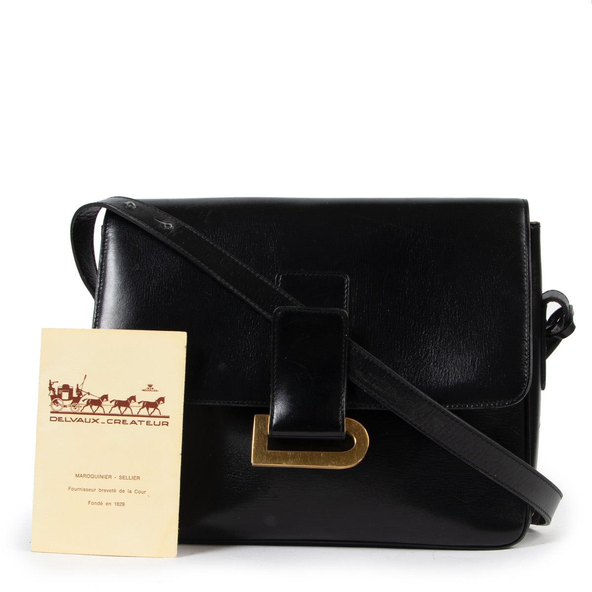 Delvaux Black Poirier Shoulder Bag