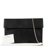 Delvaux Black Leather Clutch in good condition for sale on Labellov website for 2nd hand designer goods