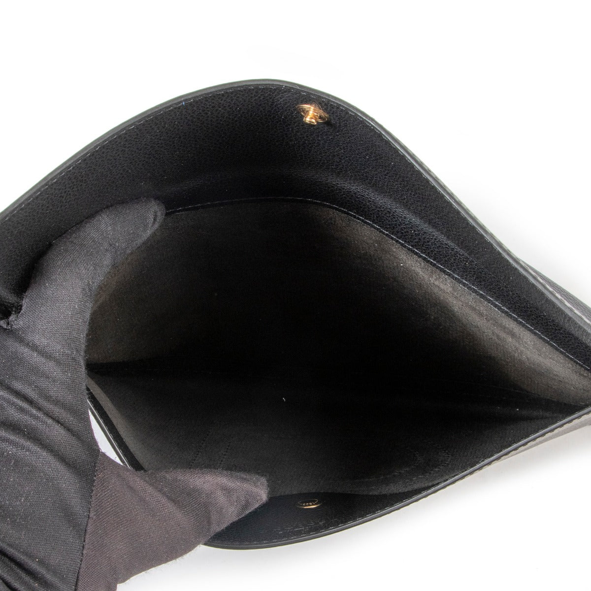 Delvaux Black Leather Clutch in good condition for sale on Labellov website for 2nd hand designer goods
