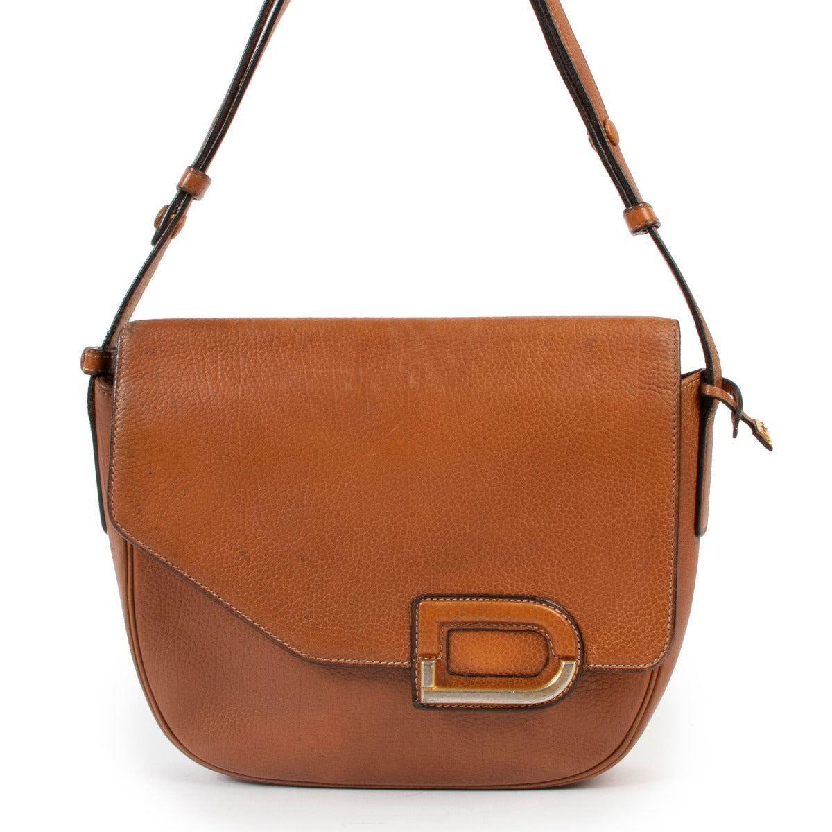 Delvaux Cognac Shoulder Bag