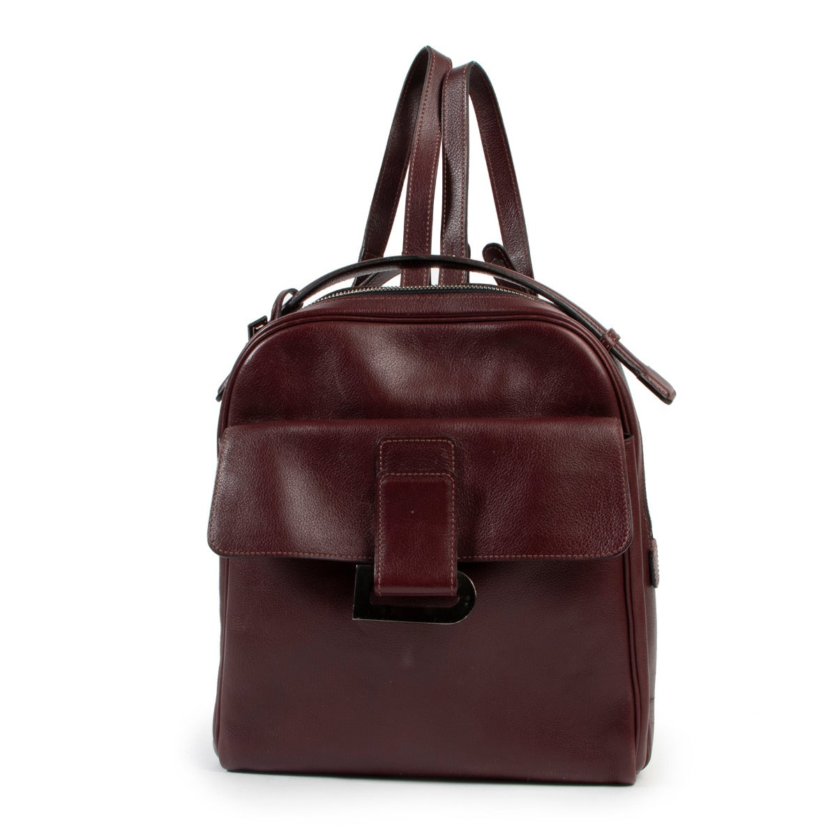 Delvaux Burgundy Backpack