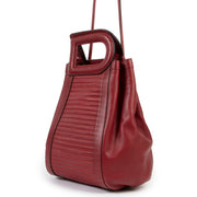 Original vintage Delvaux Red TDC Caraibes Shoulder bag in perfect condition on Labellov Luxury site for 2nd hand designer bags