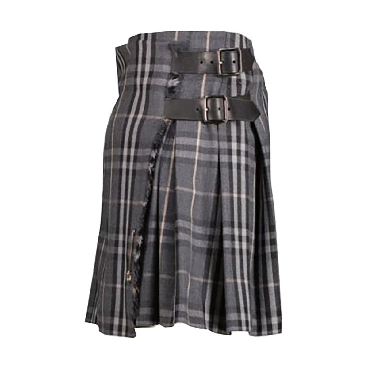Burberry London Geplooide Geruite Wollen Kiltrok - Maat 38