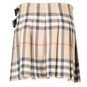Burberry Brit Pleated Check Wool Kilt Skirt - Size UK6