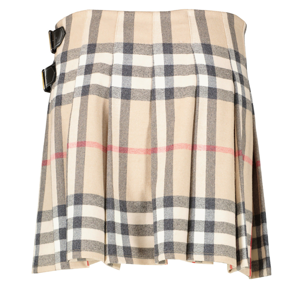 Burberry Brit Pleated Check Wool Kilt Skirt - Size UK6