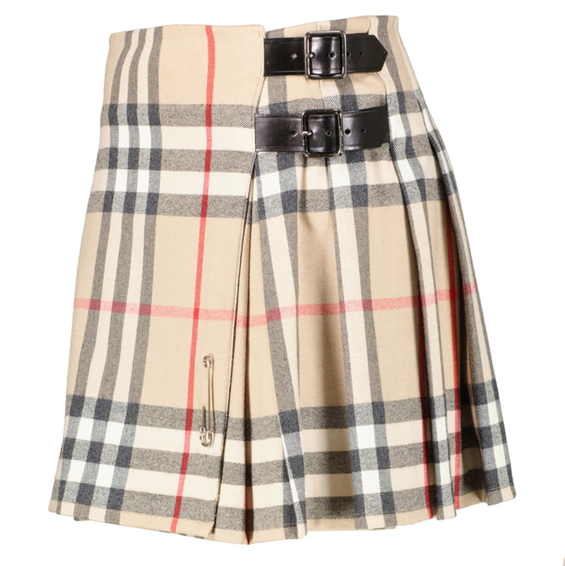 Burberry Brit Pleated Check Wool Kilt Skirt - Size UK6 for the best price at labellov secondhand luxury